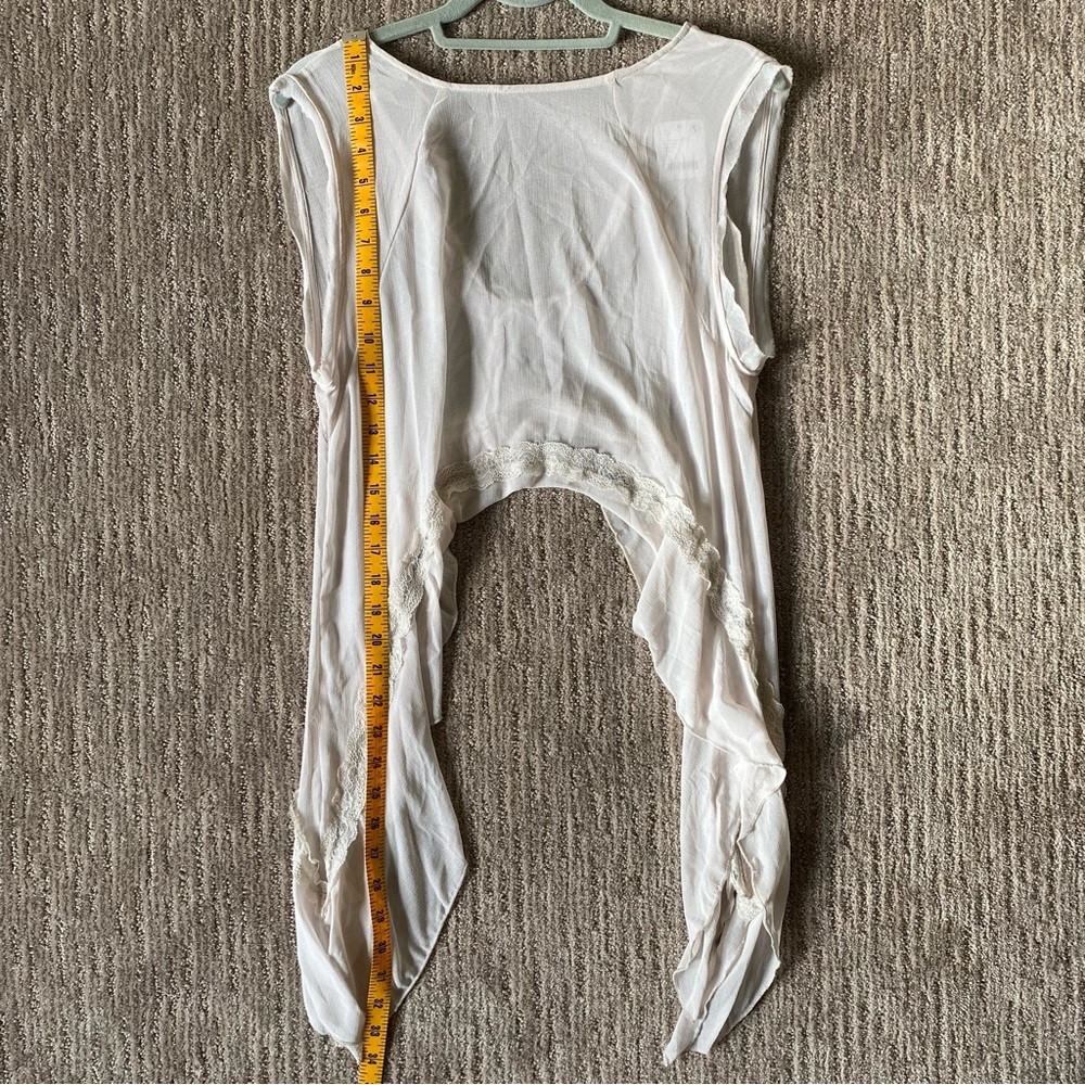 Free People Intimately Sheer Lace Ruffle Top - Picture 9 of 9